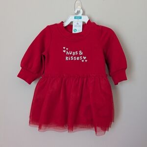 Carter's Red Toddler Dress with Tulle Skirt SIZE 3 MOS.